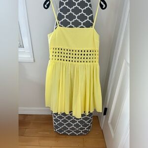 SOLID & STRIPED Yellow Eyelet Dress